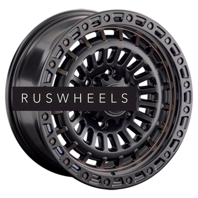 Диски LS 8,5x17/6x139,7 ET25 D106,1 1348 BKS+BR (конус, Колпак+лого)