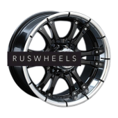 Диски LS 8x16/6x139,7 ET10 D93,1 161 BKL (конус, Колпак+лого)